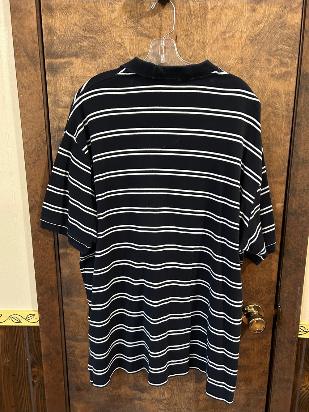 Polo by Ralph Lauren Black & White Striped Polo with Red Pony XXL - Picture 4 of 4